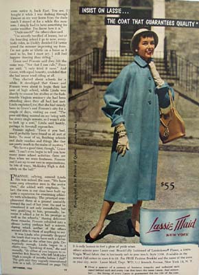 Lassie Maid Coat Photographed In Quebec Ad 1953
