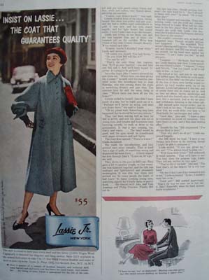 Lassie Maid Coat Photographed In Quebec Ad 1953