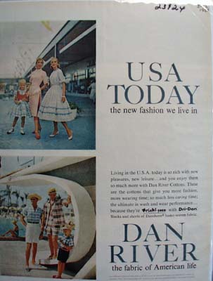 USA Today And Dan River Ad 1958