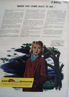 Nash Kelvinator When You Come Back to Me Ad 1943