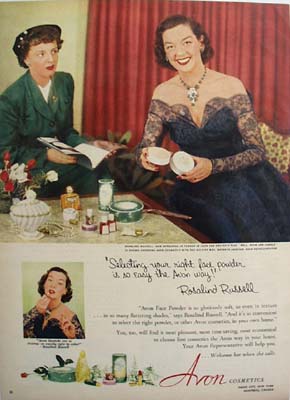 Avon and Rosalind Russell Ad 1952