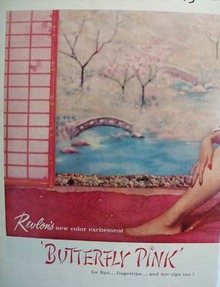 Revlon Butterfly Pink Ad 1958