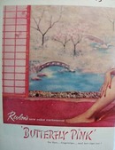 Revlon Butterfly Pink Ad 1958