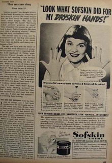 Sofskin Crme Softens Dryskin Hands Ad 1950