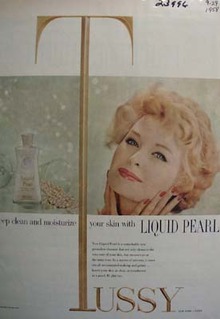Tussy Liquid Pearl Clean And Moisturize Ad 1958