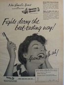 Ipana Toothpaste And Lady With Toothbrush Ad 1954