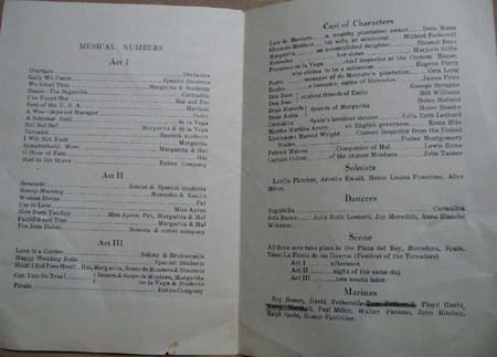 Lincoln H.S The Belle of Barcelona Program, 1930