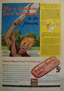 Baby Ruth Candy Boy Playing Tennis Ad 1938