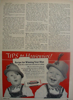 Wrigleys Spearmint gum Winning Your Man Ad 1952