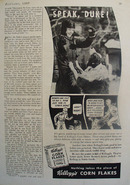 Kelloggs Corn Flakes Speak Duke Ad 1937