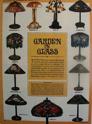 Tiffanys Garden In Glass Lamps Article 1964