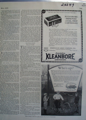 Kleanbore Cartridges Improved 22 Cal Shot Ad 1928
