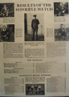 Results of the 1939 Rifle Match Ad 1940