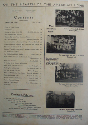 Pictures of Homes In USA 1933