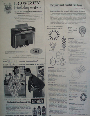 Lowery Organ Christmas Ad 1957