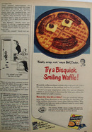 Bisquick Smiling Waffle from Betty Crocker Ad 1950