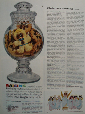 Calif. Raisin Christmas Ad 1962