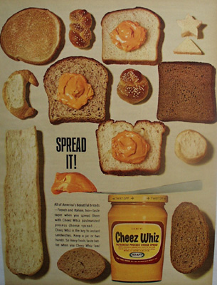 Cheez Whiz Spread It Ad 1965