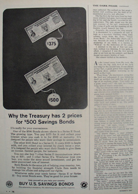 U S Savings Bonds Ad Two Prices Ad 1964