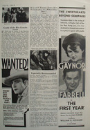 Movie First Year Janet Gaynor And Charles Farrell Ad 1932