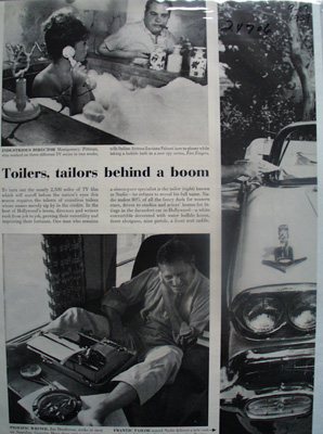 Toilers Tailors Behind The Boom Article and Pictures 1959