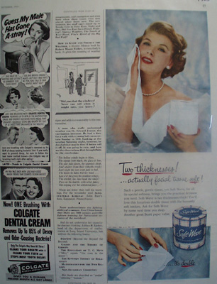 Soft Weve Bathroom Tissue Facial Tissue Soft Ad 1953