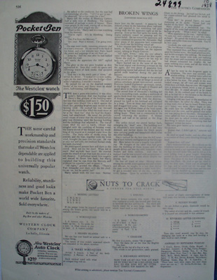 Western Clock Co Pocket Ben Ad 1928