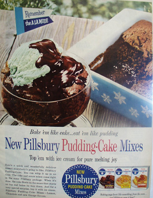 Pillsbury Pudding Cake Mix Ad 1959
