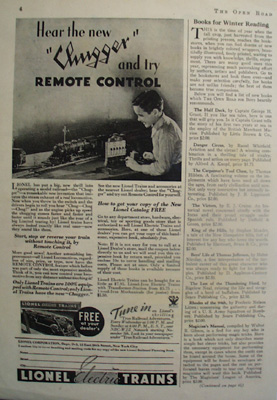 Lionel Trains Hear the Chugger Ad 1933