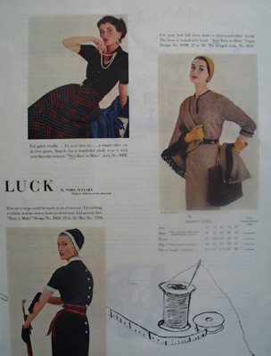 Beginners Luck Sewing Ad 1953