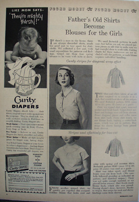 Fathers Shirts Become Blouses For Girls Article 1952