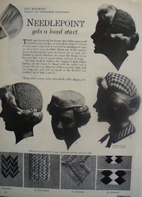 Needlepoint Gets Head Start Article 1953,