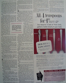 Holmes Edwards Sterling Four For One Dollar Ad 1953