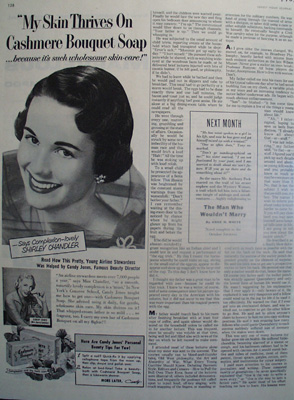 Cashmere Bouquet Soap Shirley Chandler Ad 1953