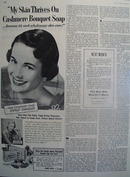 Cashmere Bouquet Soap Shirley Chandler Ad 1953
