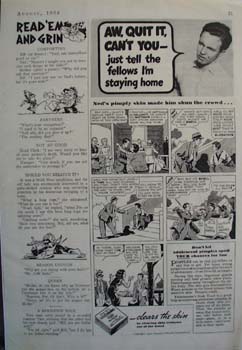 Fleishmanns Clears Neds Skin Ad 1936