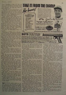 Louisville Slugger Bats And Joe Sducky Medwick Ad 1938
