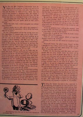 Bell System Picturephone Humor Article 1964