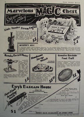 Boys Bargain House Marvelous Magic Chest Ad 1928