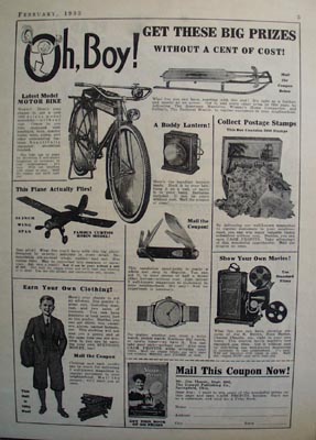 Crowell Pub Co Get These Big Prizes Ad 1933