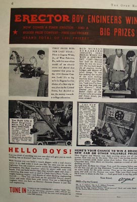 A.C.Gilbert Co Boy Engineers Win Big Prizes Ad 1934