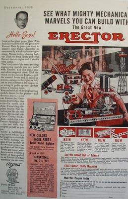 A.C.Gilbert Co Mechanical Marvels Erectors Ad 1935