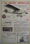 Mount Carmel Mfg Mocar Monoplane Model Article 1928