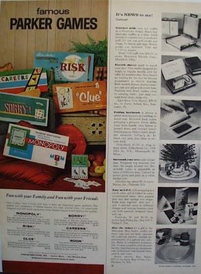 Parker Brothers Famous Parker Games Ad 1962