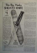 Pioneers Club Big Husky Sheath Knife Ad 1932