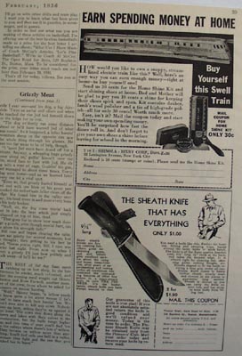 Pioneer Dept. Knife Has Everything Ad 1936