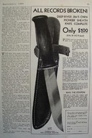 Pioneers Dept. All Records Broken Knife Ad 1936