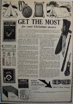 Pioneers Club Christmas Ad 1938