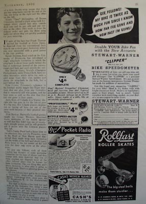 Stewart Warner Bike Speedometer Ad 1936