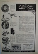 Open Road Winnit Club Subscription Prize Ad 1937